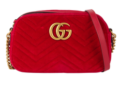 Small Marmont Camera Bag, Velvet, Red,447632, DB, 3*